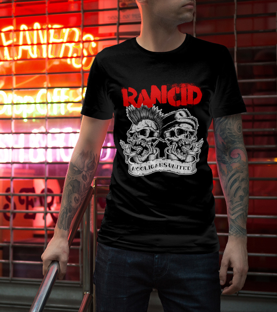 Rancid Hooligans United Skulls Rcd T-Shirt