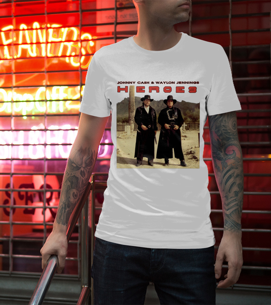 Johnny Cash And Waylon Jennings Heroes Western T-Shirt