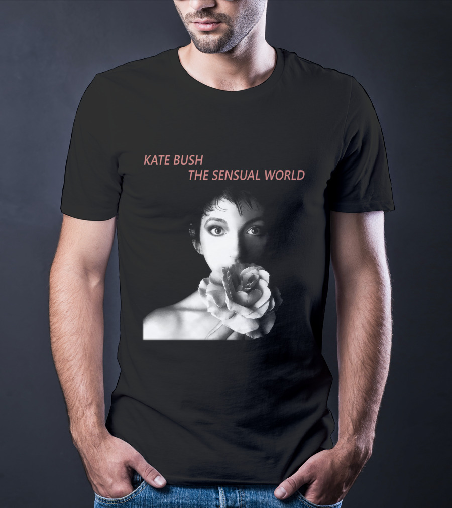 Kate Bush The Sensual World Iconic Album Cover Rose T-Shirt