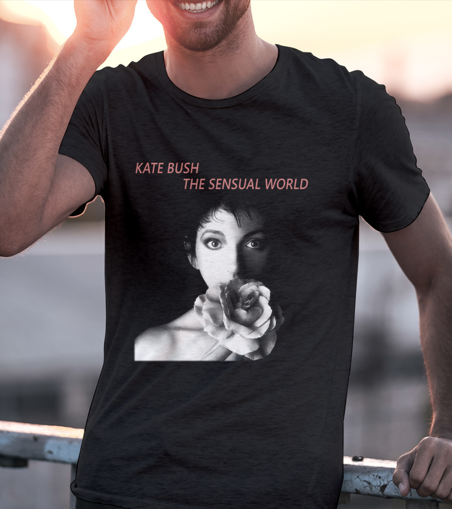 Kate Bush The Sensual World Iconic Album Cover Rose T-Shirt