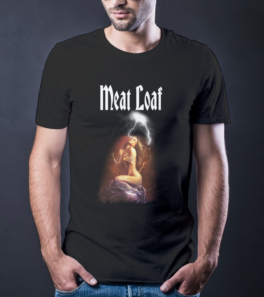 Meat Loaf Ml 01 Three Bats Tour 2007 Lightning Nude Art T-Shirt
