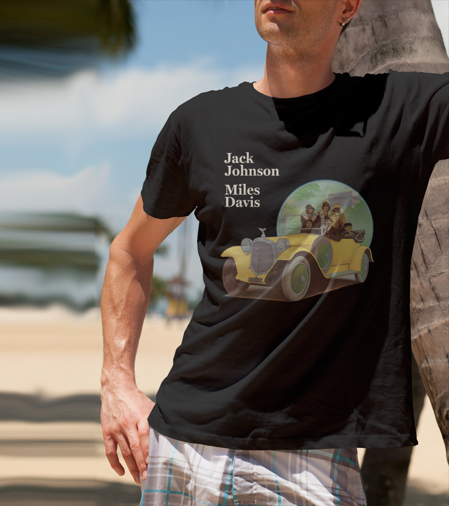 Jack Johnson Miles Davis Vintage Car Scene T-Shirt