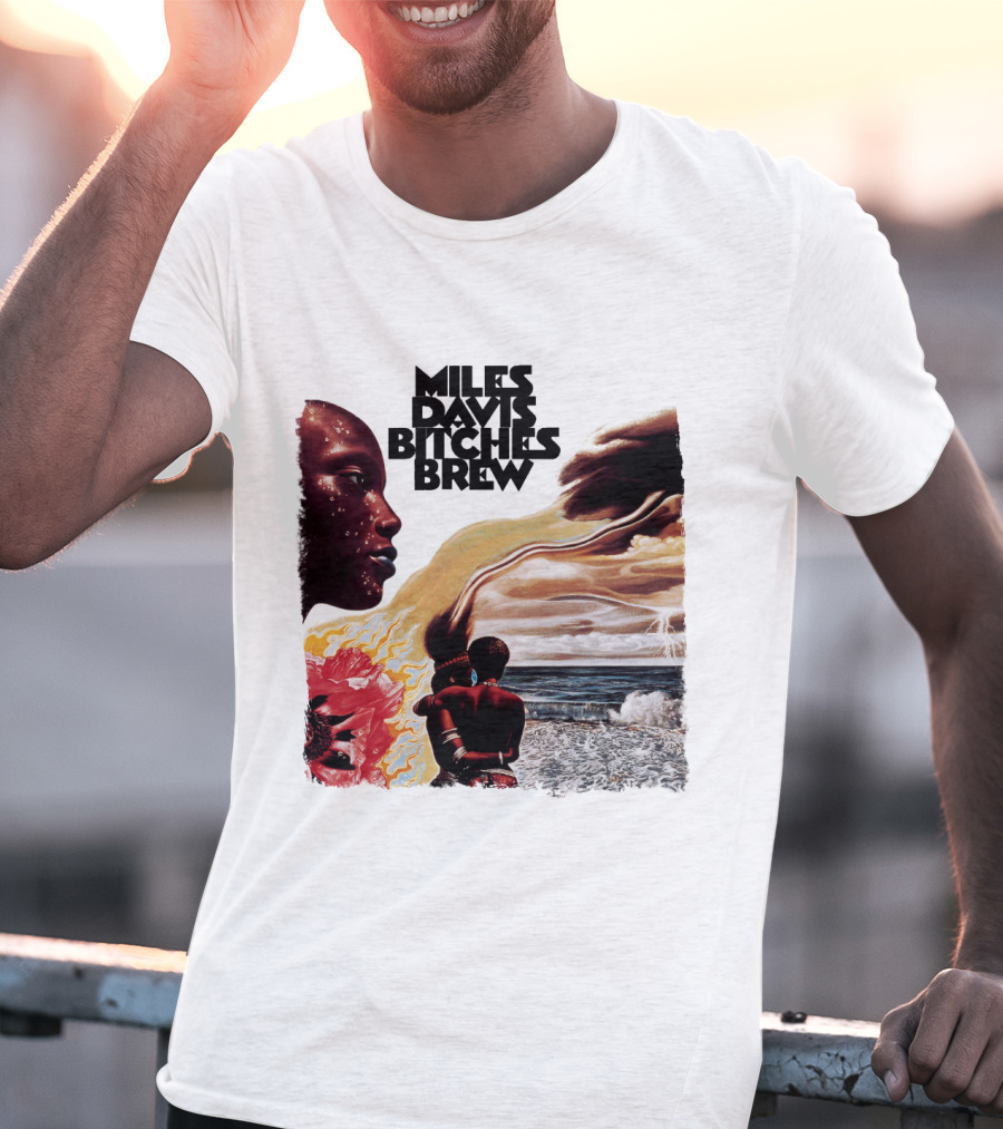 Miles Davis Bitches Brew Album Art Ocean And Figures T-Shirt