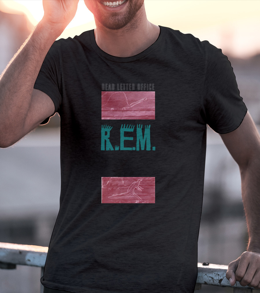 R.E.M. Dead Letter Office Album Cover Art With Line Drawings T-Shirt