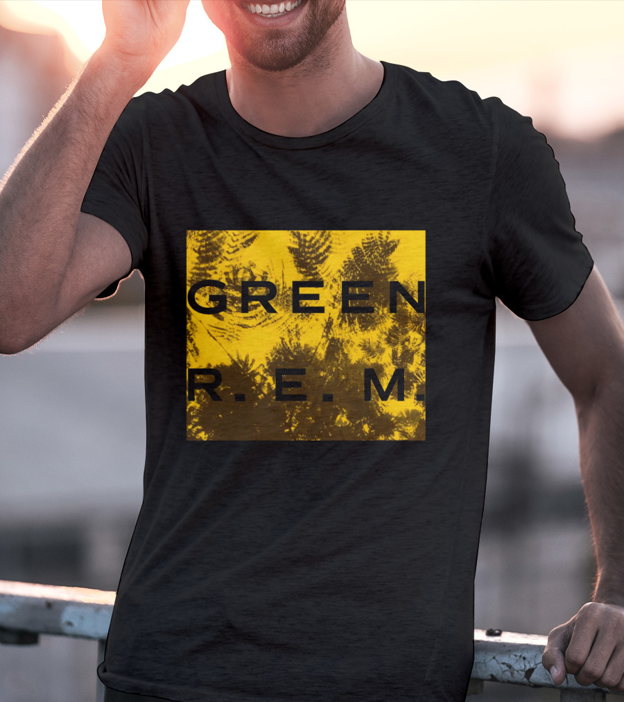R.E.M. Green Album Fern Pattern 09 Vintage Yellow T-Shirt