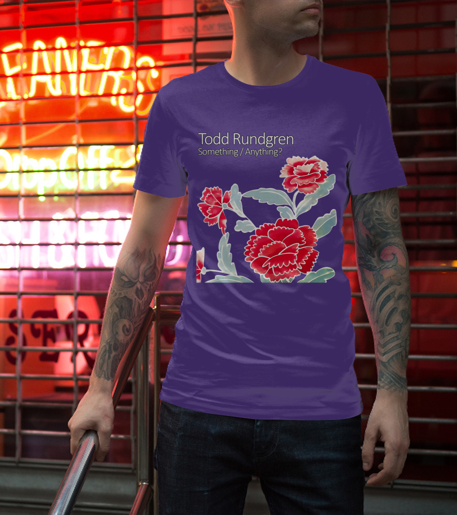 Todd Rundgren Something Anything Red Carnations Floral T-Shirt