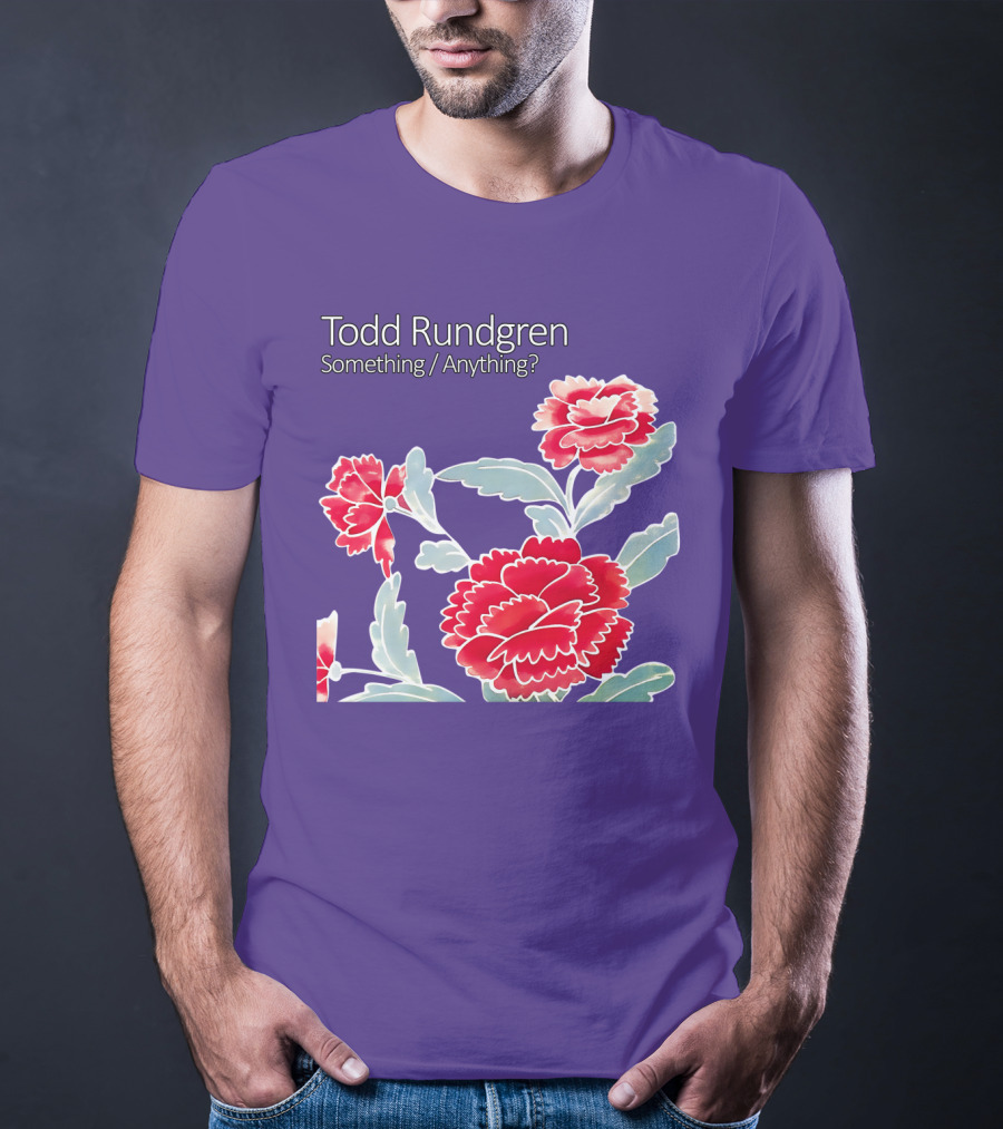 Todd Rundgren Something Anything Red Carnations Floral T-Shirt