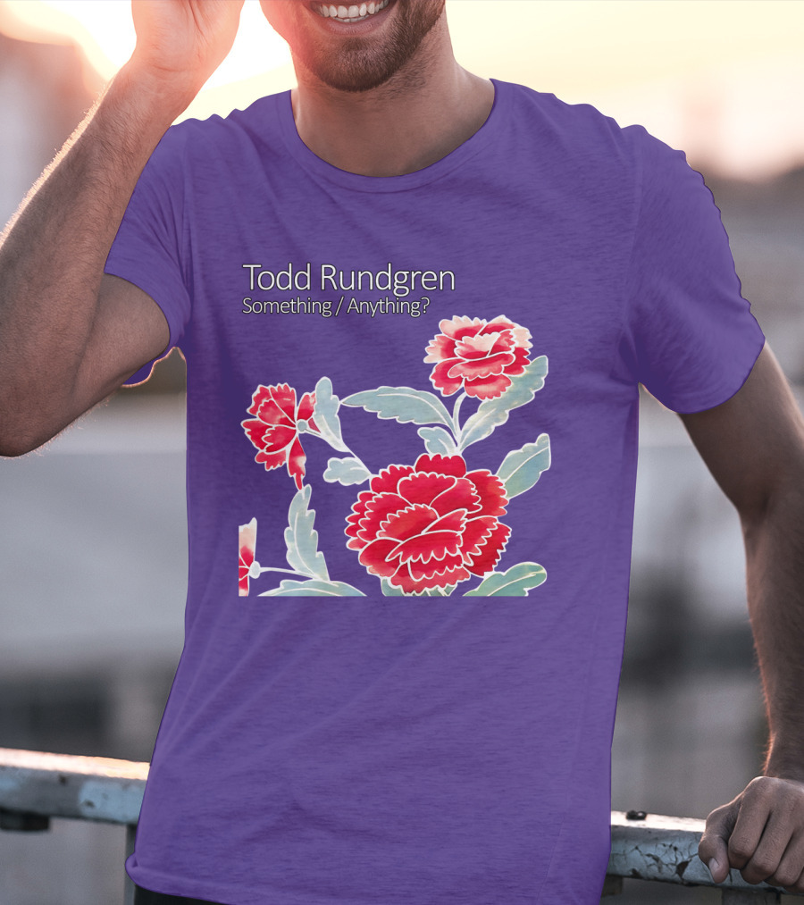 Todd Rundgren Something Anything Red Carnations Floral T-Shirt