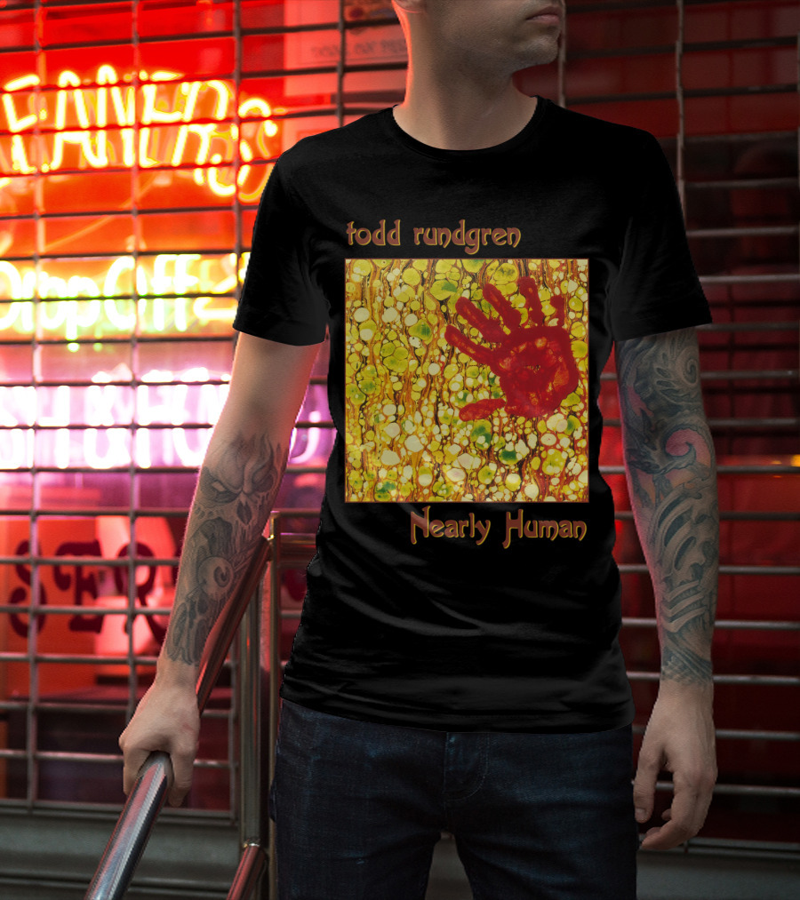 Todd Rundgren Nearly Human Handprint Cover T-Shirt