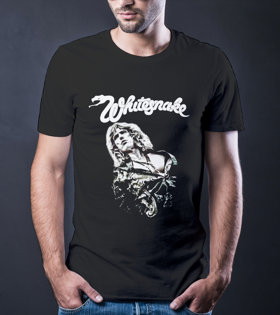 Whitesnake Logo With Image Of Rock Vocalist T-Shirt