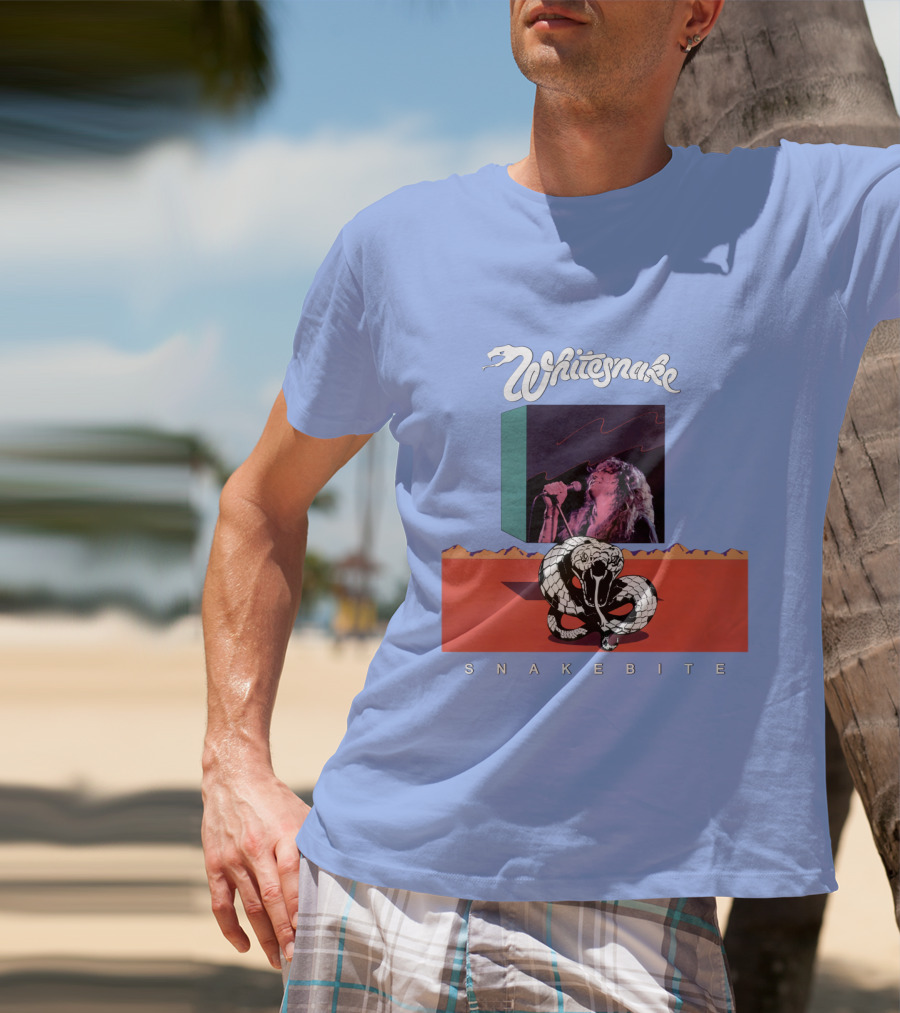 Whitesnake Snakebite Vintage Album Art With Snake And Singer T-Shirt