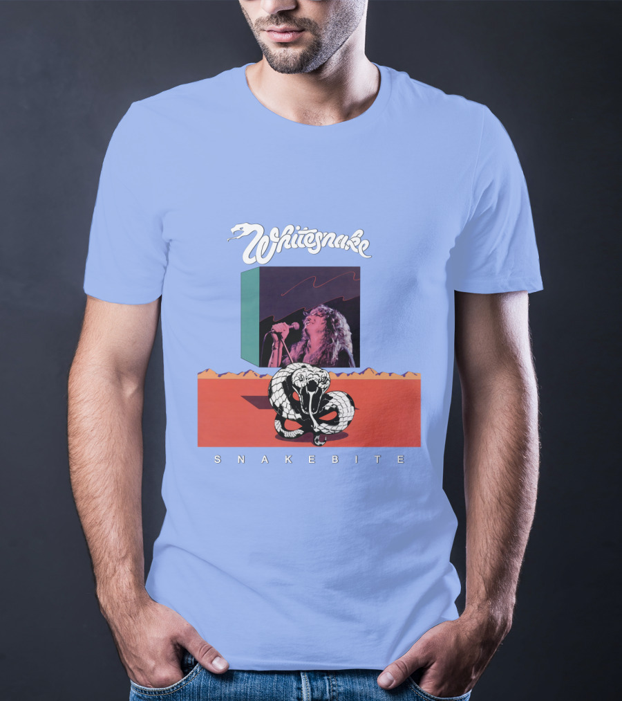 Whitesnake Snakebite Vintage Album Art With Snake And Singer T-Shirt