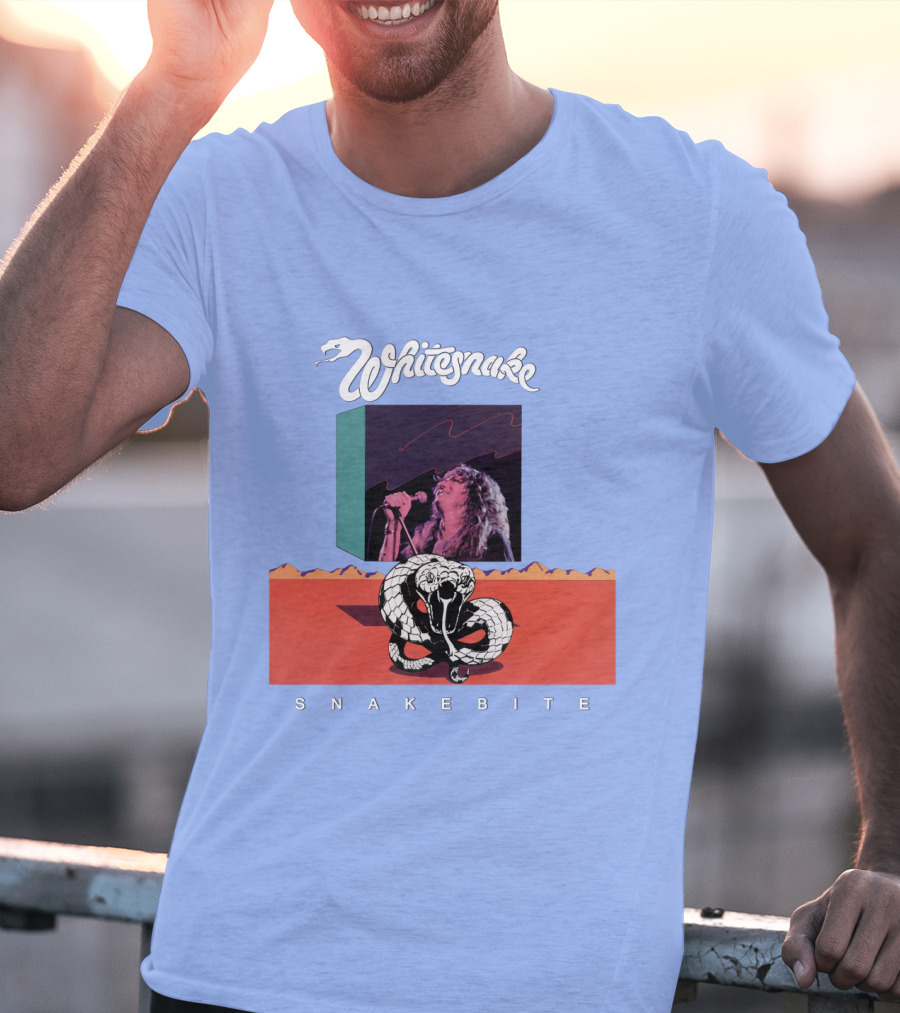 Whitesnake Snakebite Vintage Album Art With Snake And Singer T-Shirt