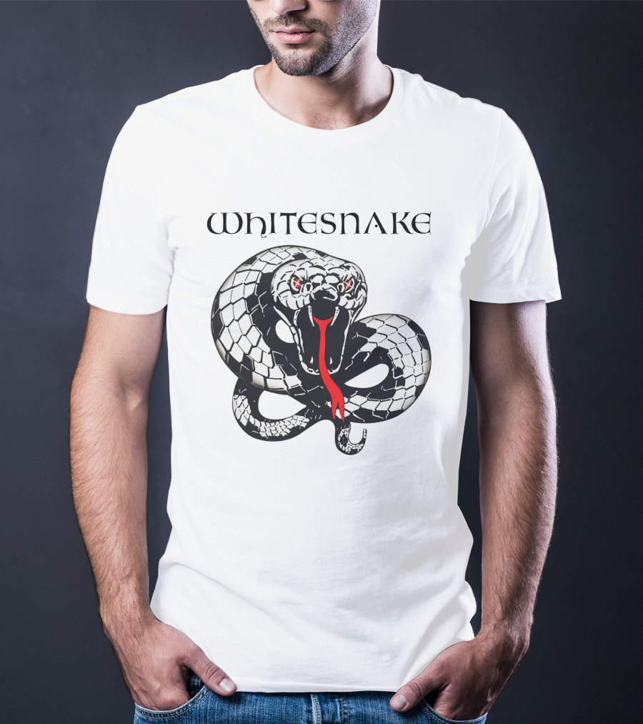 Whitesnake Logo Coiled Snake T-Shirt