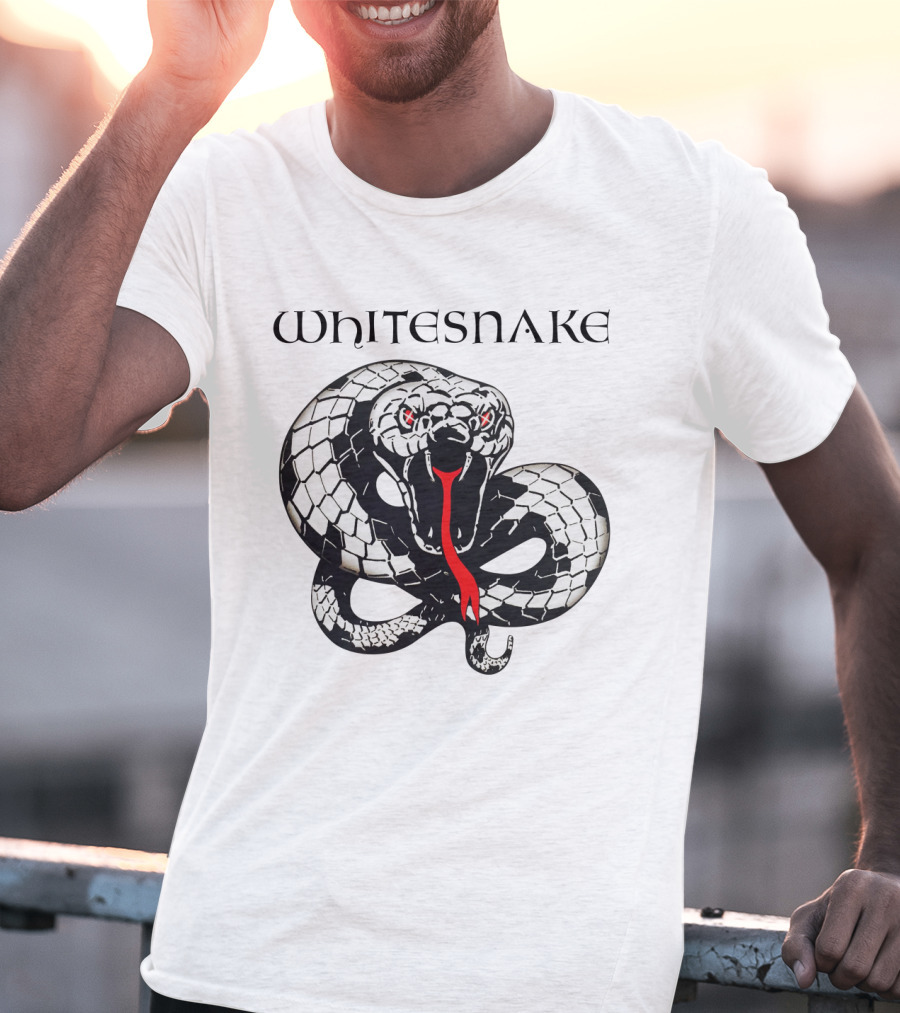 Whitesnake Logo Coiled Snake T-Shirt