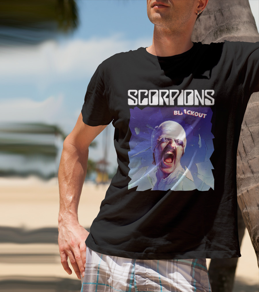 Scorpions Blackout Album Cover Art Legendary Rock Band T-Shirt