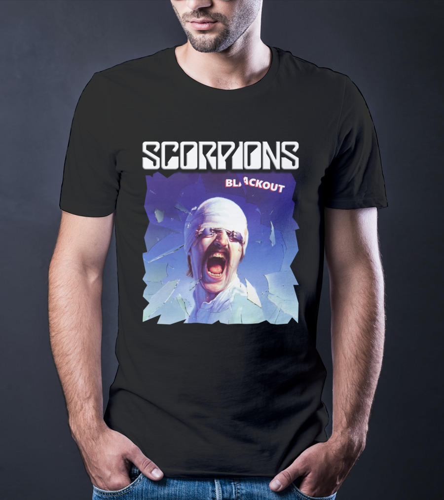 Scorpions Blackout Album Cover Art Legendary Rock Band T-Shirt