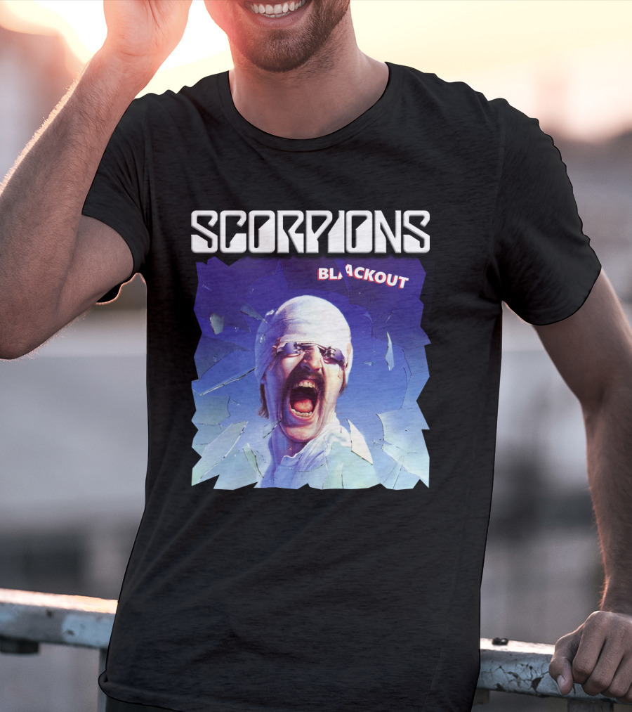 Scorpions Blackout Album Cover Art Legendary Rock Band T-Shirt