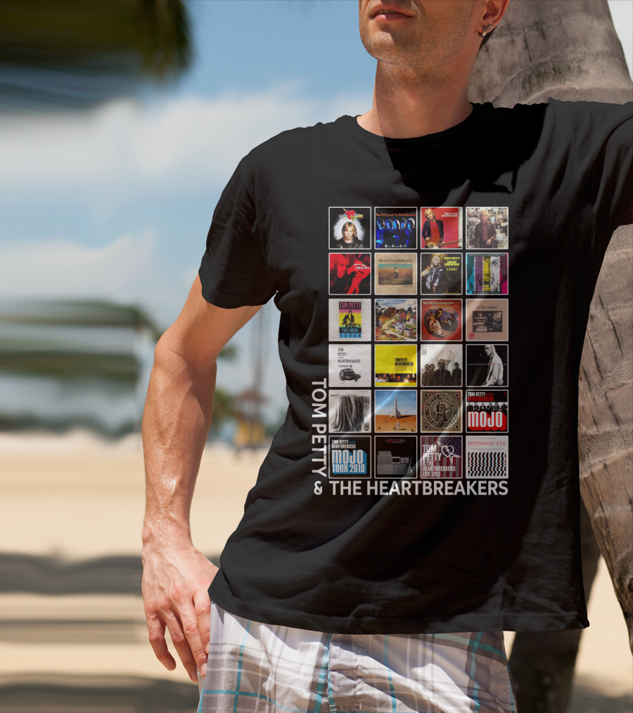 Tom Petty And The Heartbreakers Album Cover Collage T-Shirt