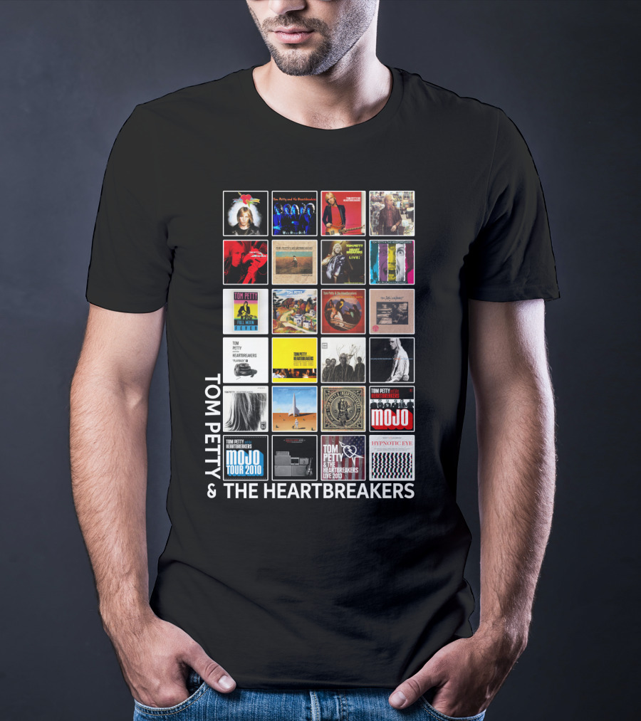 Tom Petty And The Heartbreakers Album Cover Collage T-Shirt