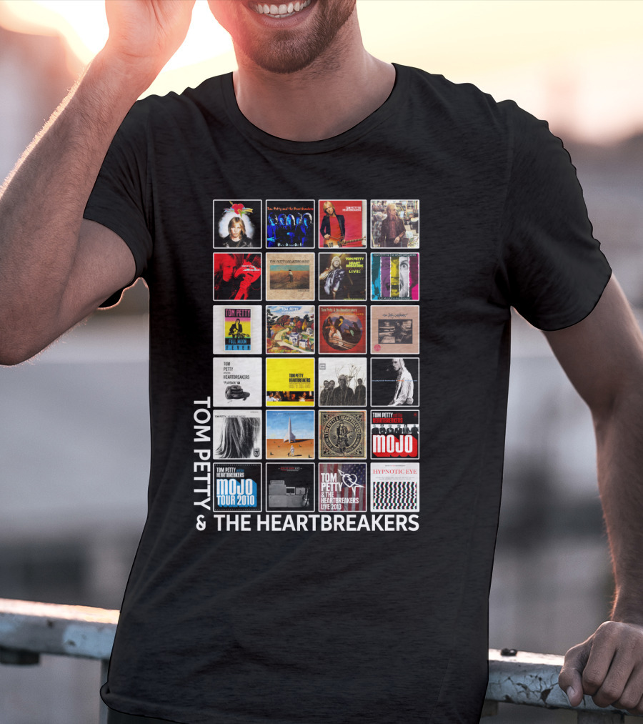 Tom Petty And The Heartbreakers Album Cover Collage T-Shirt