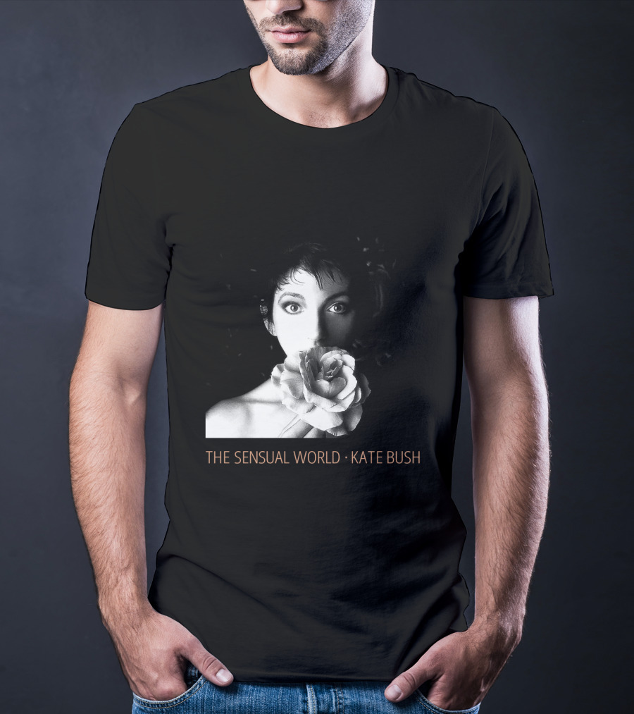 The Sensual World Kate Bush Flower Portrait Black And White T-Shirt