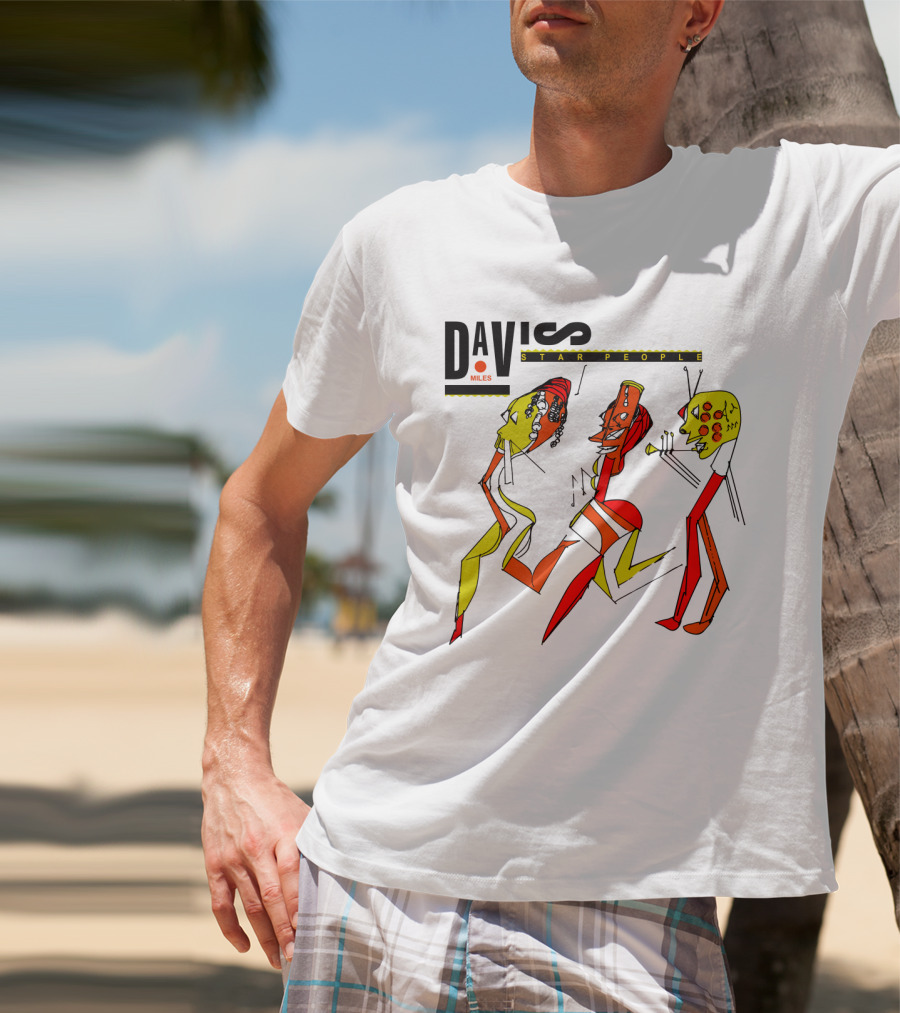 DA★VI⭐S Miles Star People Retro Styled Figures T-Shirt