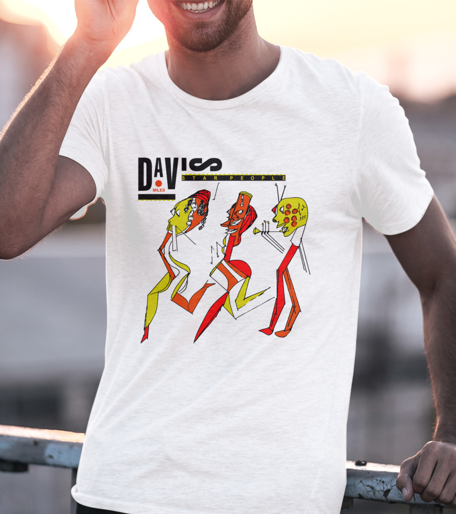 DA★VI⭐S Miles Star People Retro Styled Figures T-Shirt