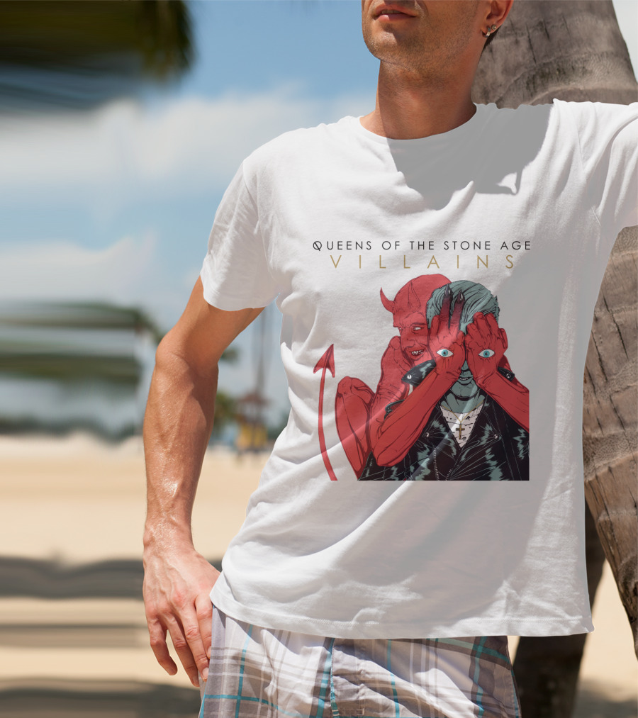 Queens Of The Stone Age Villains Album Cover Artwork T-Shirt