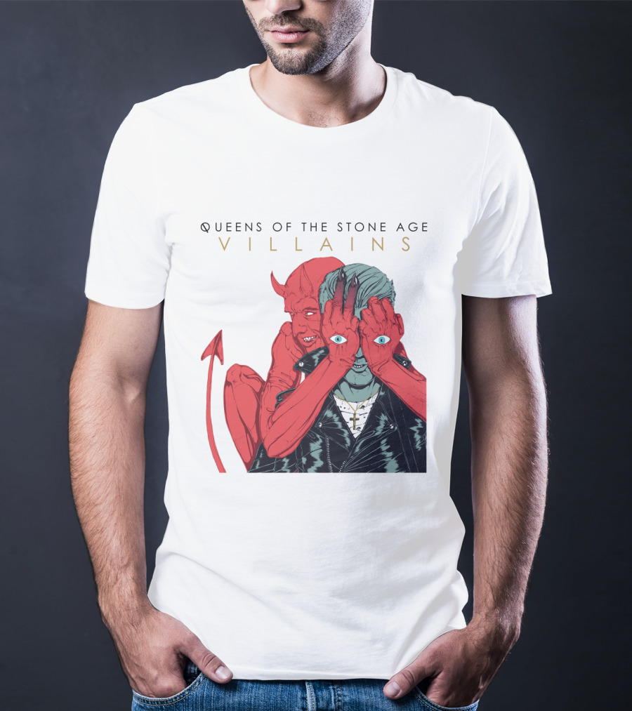 Queens Of The Stone Age Villains Album Cover Artwork T-Shirt