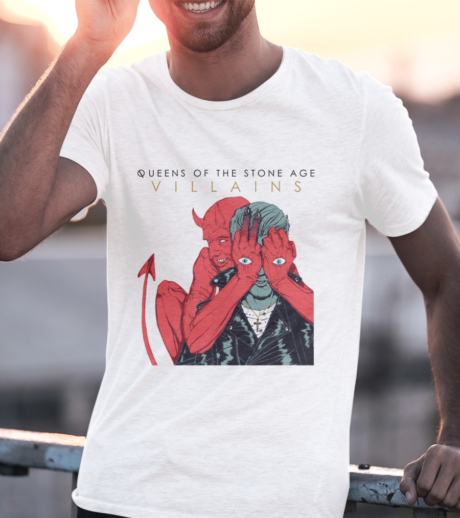 Queens Of The Stone Age Villains Album Cover Artwork T-Shirt