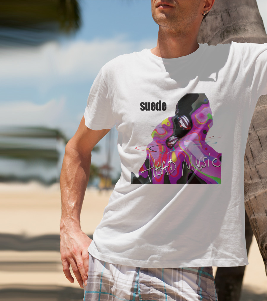 Suede Head Music Colorful Abstract T-Shirt