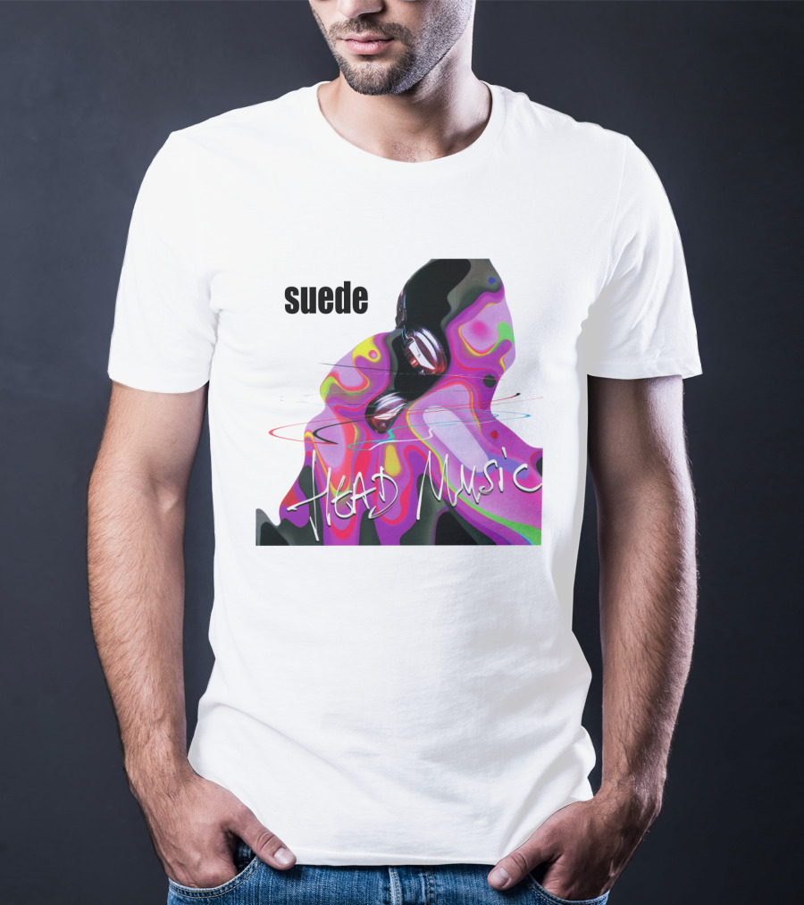Suede Head Music Colorful Abstract T-Shirt