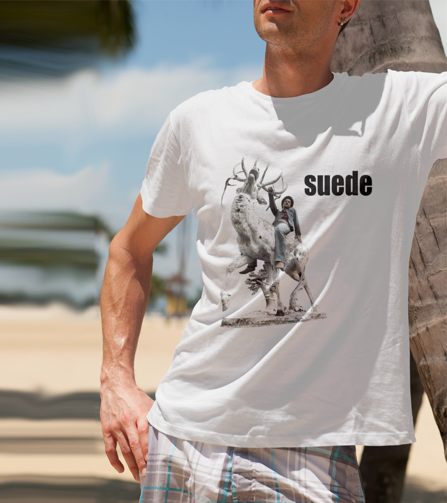 Suede Riding Stag Sculpture T-Shirt