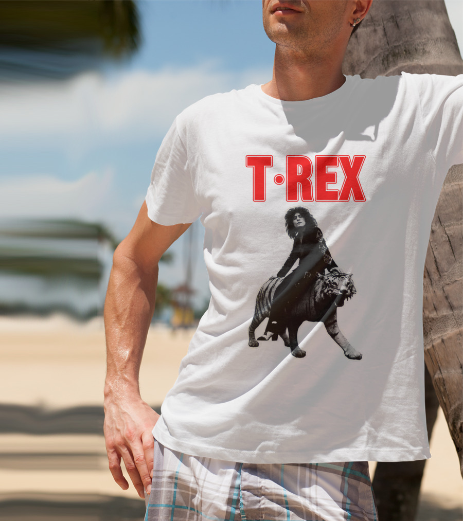 T-Rex Iconic Album Cover Art With Tiger T-Shirt