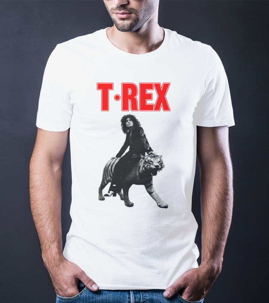 T-Rex Iconic Album Cover Art With Tiger T-Shirt