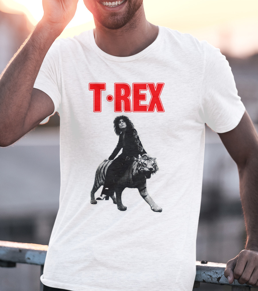 T-Rex Iconic Album Cover Art With Tiger T-Shirt