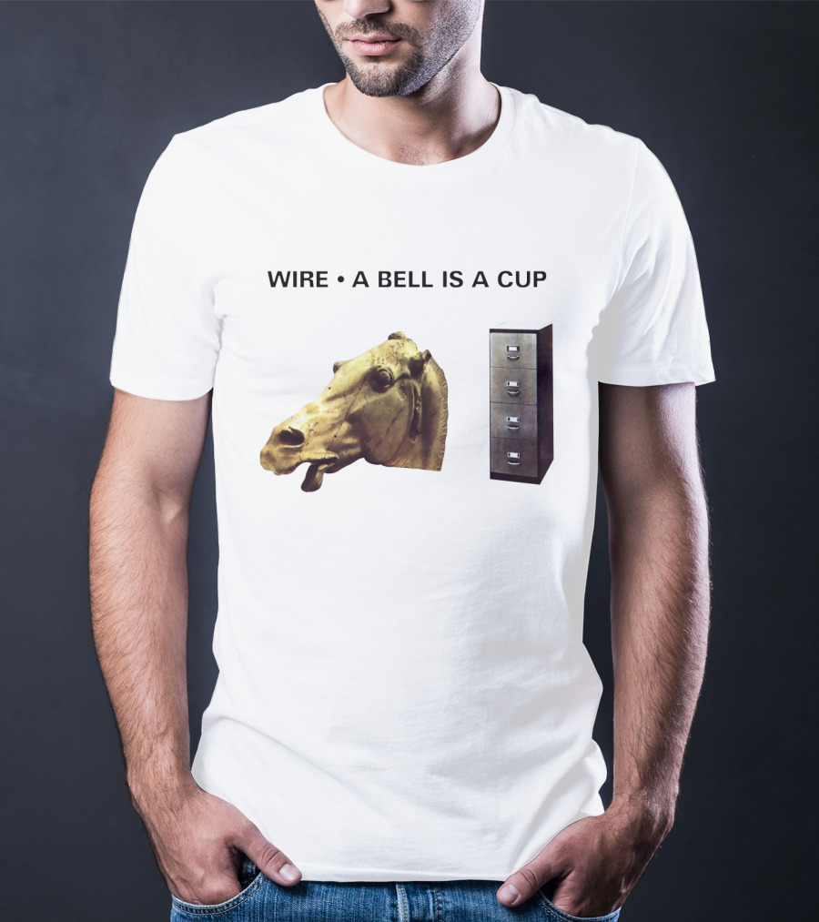 Wire A Bell Is A Cup Horse Head Sculpture Filing Cabinet T-Shirt