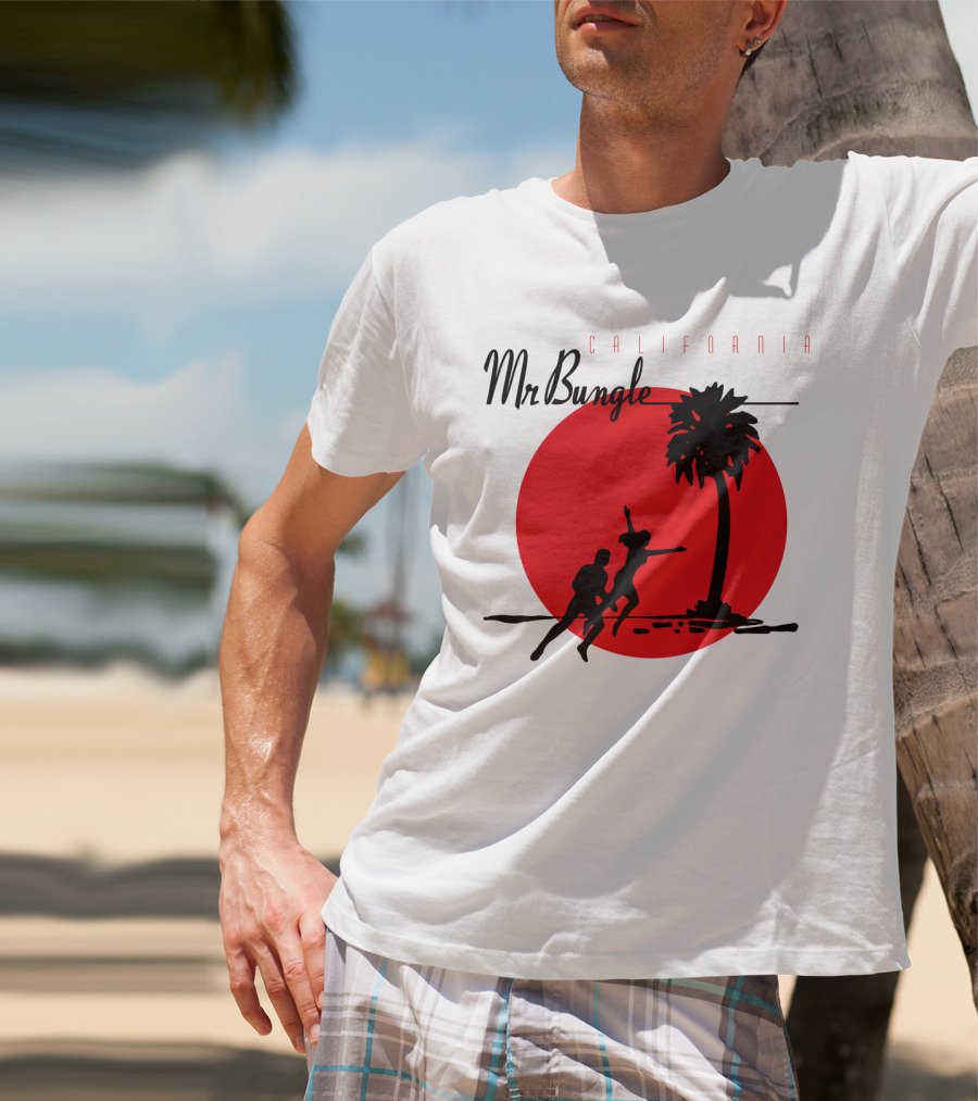 Mr Bungle California Palm Silhouette Red Sun T-Shirt