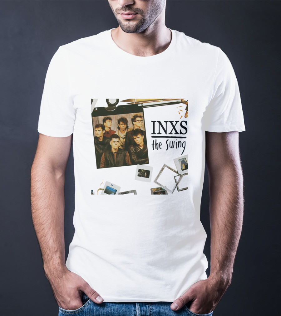 INXS The Swing Album Cover Group Photo With Film Reel And Slides T-Shirt
