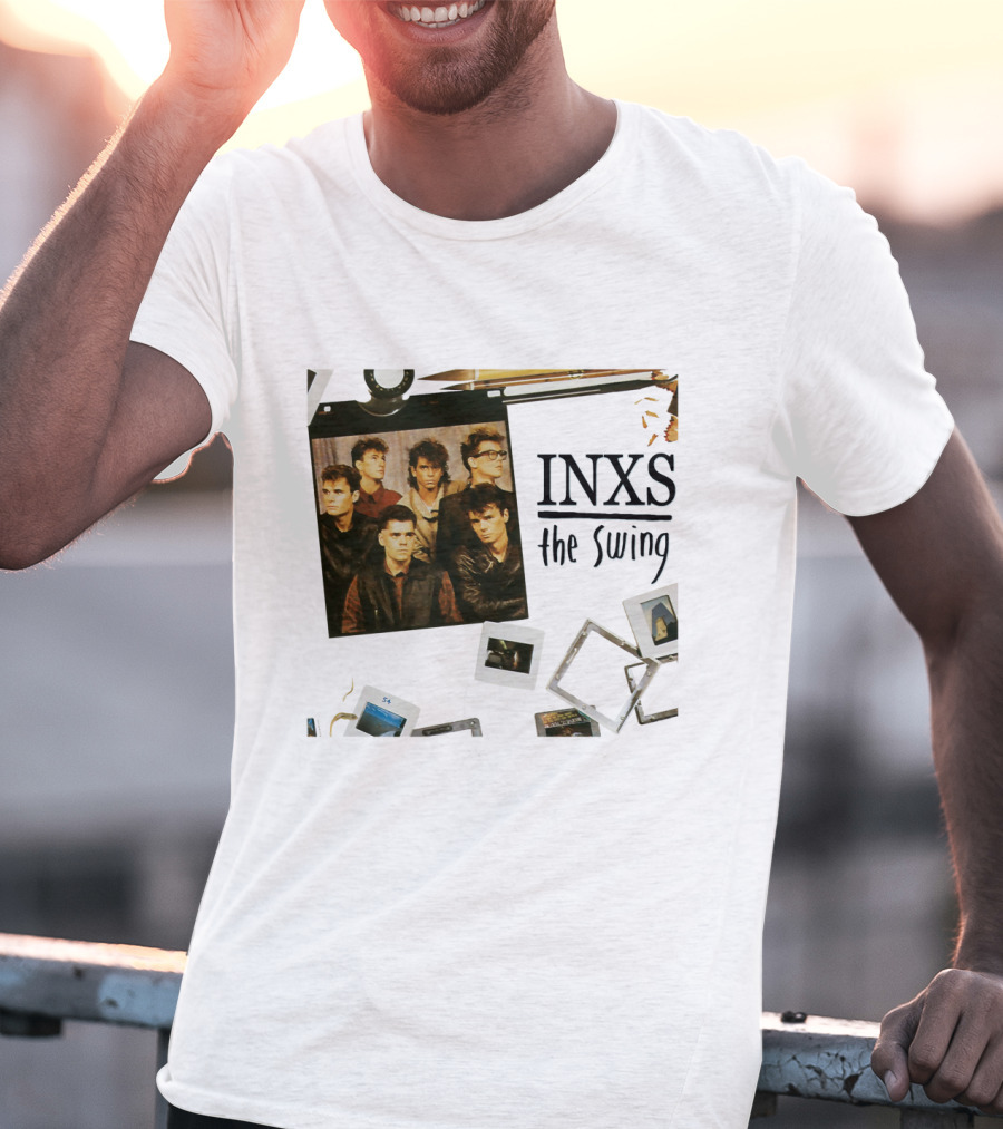 INXS The Swing Album Cover Group Photo With Film Reel And Slides T-Shirt
