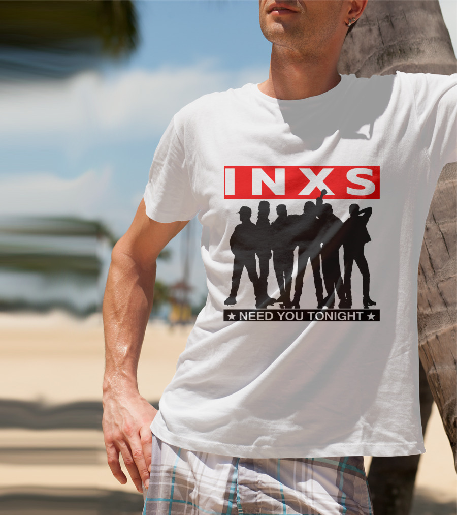 Inxs Need You Tonight Silhouette Band Members T-Shirt