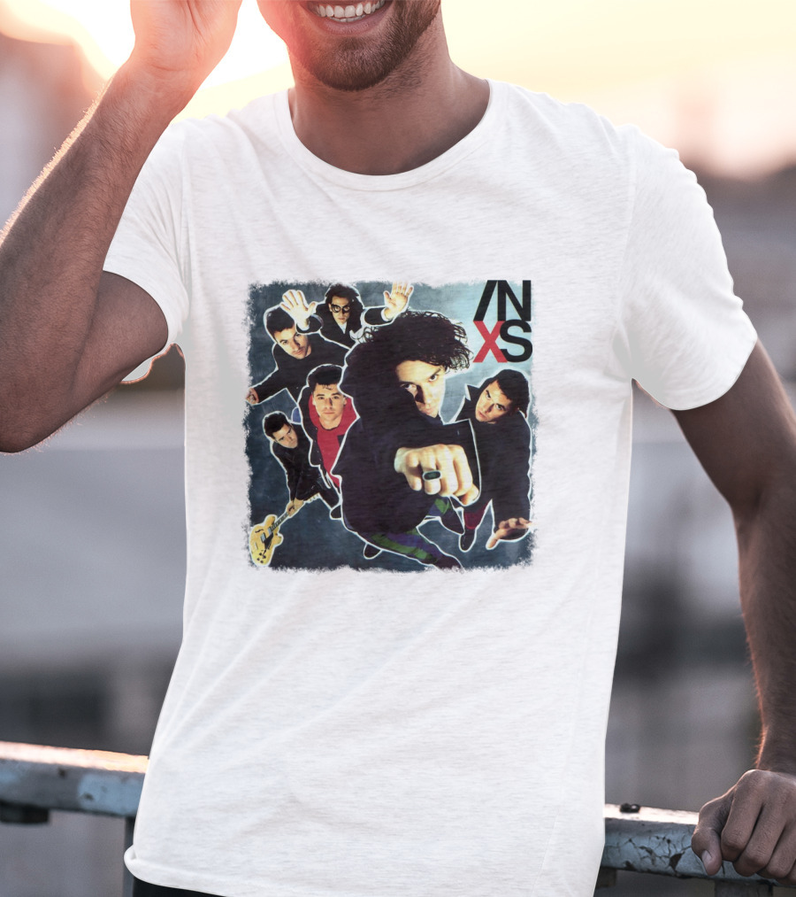 Inxs Band Members Action Collage Art T-Shirt