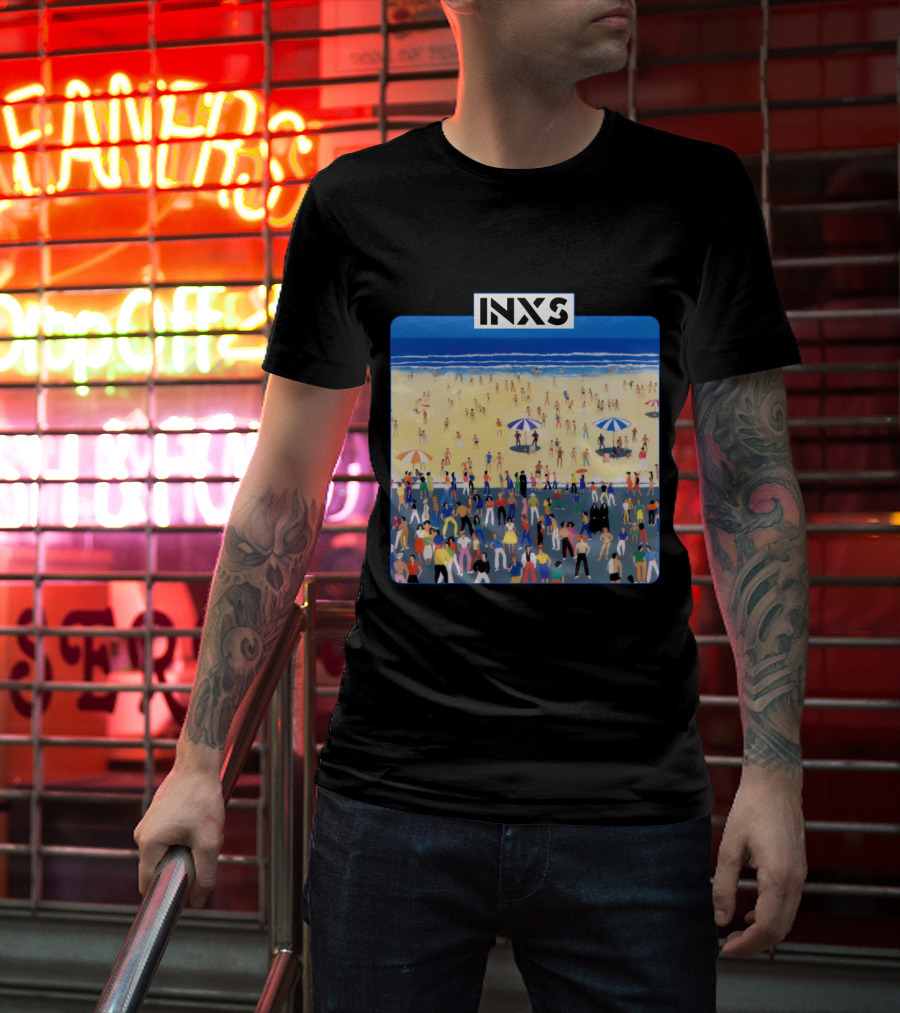 INXS Bondi Beach Crowd T-Shirt