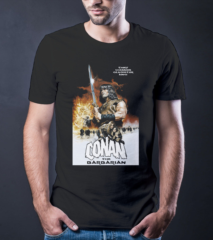 Conan The Barbarian Chief Warrior Gladiator King T-Shirt