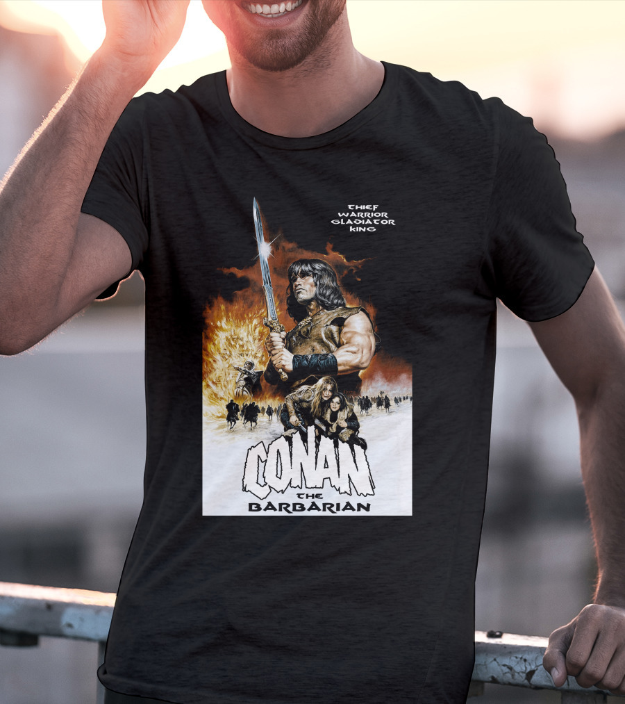Conan The Barbarian Chief Warrior Gladiator King T-Shirt