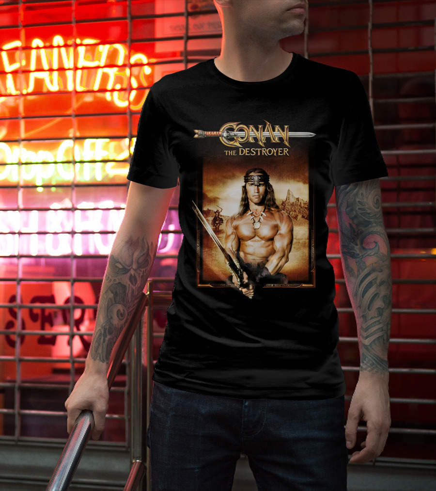 Conan The Destroyer Warrior Sword Barbarian Fantasy Adventure T-Shirt