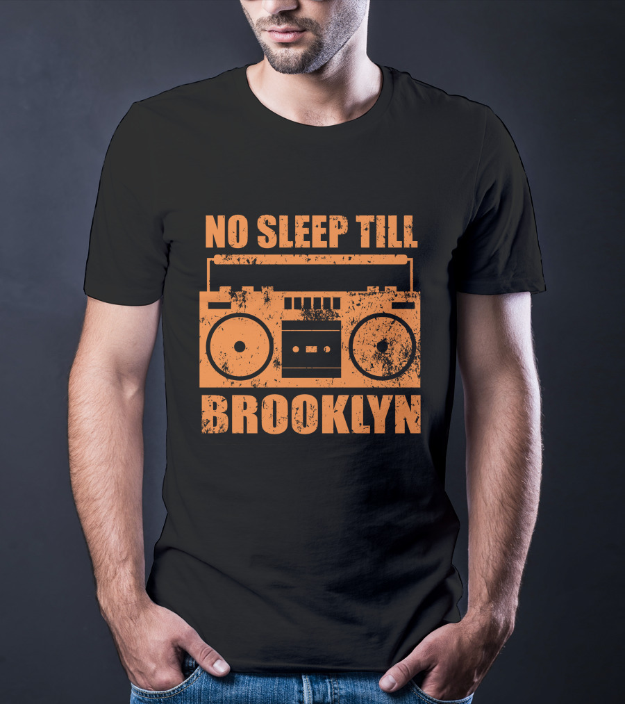 No Sleep Till Brooklyn Vintage Boombox T-Shirt