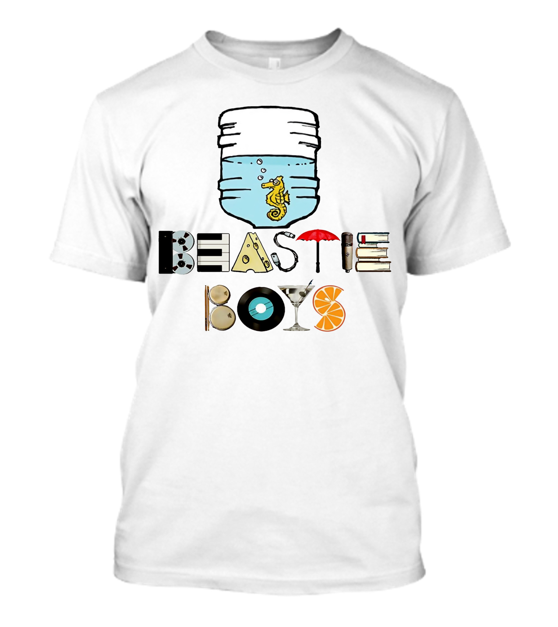 Beastie Boots Btb 23 Water Seahorse Vinyl Record Martini Orange Umbrella Books T-Shirt