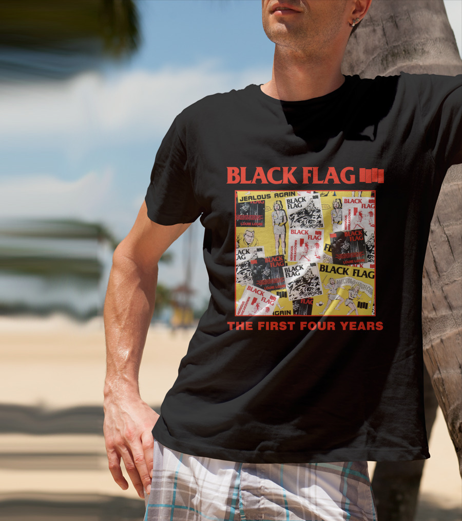 Black Flag The First Four Years Album Covers Collage T-Shirt